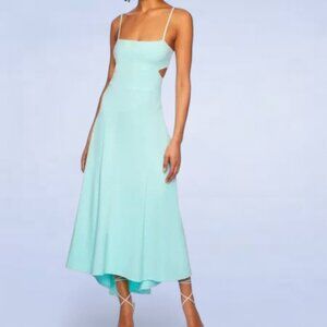 Susana Monaco Mint Creme Thin Strap Open Back High-Low Dress - Size Extra Large